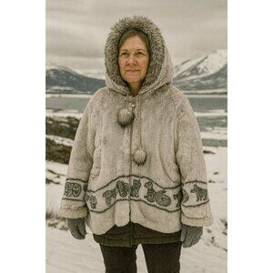 Vintage Northern Lifestyles Faux Fur Jacket Grey Design